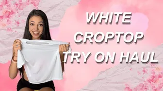 White Crop Top Try On Haul 2024 [4k]