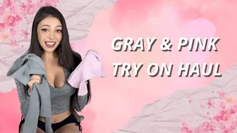 Gray and Pink Shirt Try on Haul 2024 [4k]