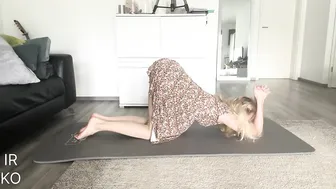 HOME Relaxing yoga in dress for opening the hips and flexible back with Irina Kovych #2