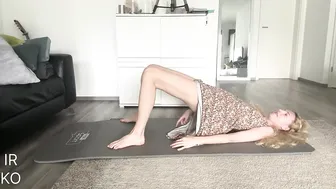 HOME Relaxing yoga in dress for opening the hips and flexible back with Irina Kovych #3