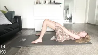 HOME Relaxing yoga in dress for opening the hips and flexible back with Irina Kovych #4