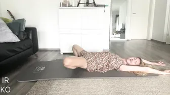 HOME Relaxing yoga in dress for opening the hips and flexible back with Irina Kovych #5