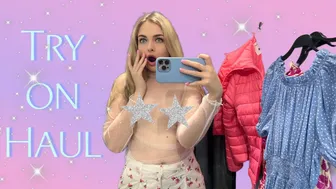 [4K] Transparent Try on Haul | See Through No Bra Trend with Maryana