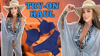 [4K] Transparent Clothes Dry vs Wet Try on Haul with Sophia #1