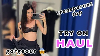 4K] USA housewife Transparent Try on Haul lingerie | see trough fashion with Emma Elisson (2024) #1