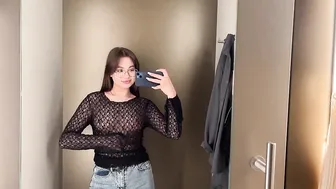 [4K] Transparent Clothes In Dressing Room | Try-on-Haul with Victoria White #2