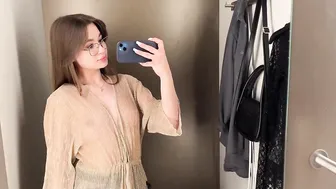 [4K] Transparent Clothes In Dressing Room | Try-on-Haul with Victoria White #5