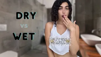 [4K] Transparent Clothes Haul | Dry vs Wet with Curly (2024)