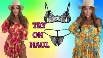 4K TRANSPARENT DRESSES | TRY-ON HAUL | SEE THROUGH TRY-ON HAUL | NO BRA TREND #1