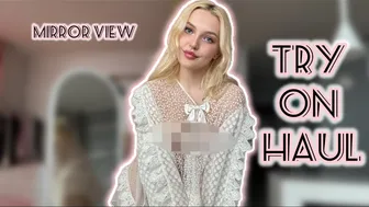 4K INCREDIBLE TRANSPARENT BABYDOLL DRESS | ONE PIECE TRY-ON HAUL WITH MIRROR VIEW