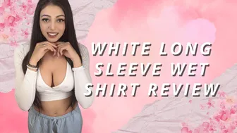 White Long Sleeve Wet Shirt Review [4k] #1