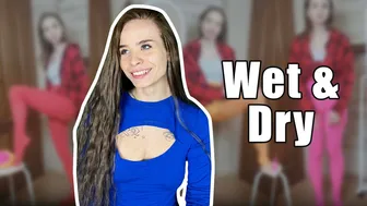 Wet vs Dry: trying on wet colored tights!