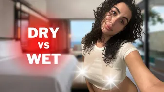 [4K] Transparent Clothes Haul | Dry vs Wet with Curly (2024) #1