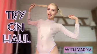 [4K] Transparent bodysuit | Try on haul #1