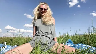 Stretching out my long legs + relaxing yoga in nature. Inner thigh stretch #4