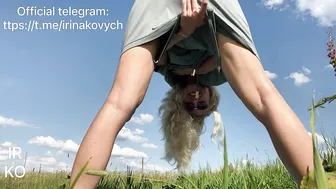 Yoga in nature. Leg stretches for flexibility #3