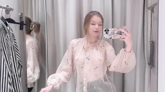 [4K] Transparent Try On Haul with Diana Rider | See Through Clothes At The Mall #2