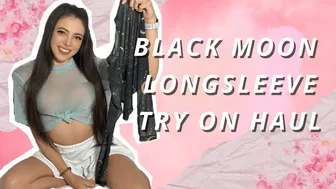 Black Long Sleeves Sheer Try On Haul [4k]