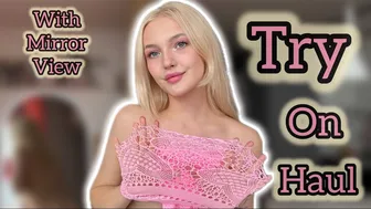 4K TRANSPARENT ONE PIECE BODY STOCKINGS | TRY-ON HAUL | VARYA FLOWER #1