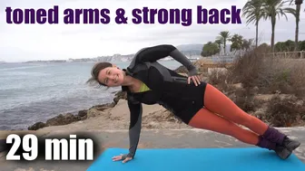 29 min UPPER BODY workout: toned arms & strong back #1