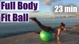 23 min STABILITY BALL Workout: Full Body