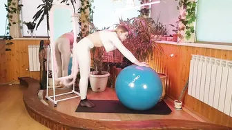 Crazy yoga on a ball! My body wants more and more! #3