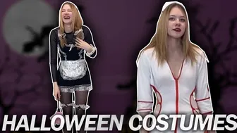 Trying on Halloween costumes: What are they like in a more daring form?