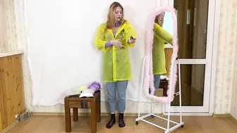 Trying on a raincoat with nothing underneath #2