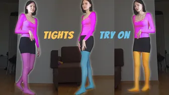 COLORED TIGHTS TRY-ON #1