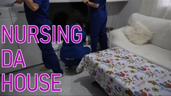 NURSING DA HOUSE, POWER HOUR SPEED CLEANING TIME WITH NURSE COSTUME ????