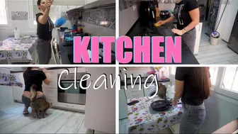 Kitchen DEEP Cleaning Routine | Nap Time cleaning | Pink thong slip #1