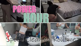 Power Hour | Daily cleaning routine | red & white thong slip ♥️♥️ #1