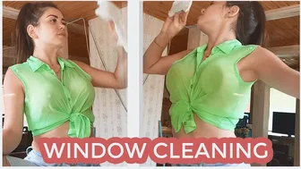 Window cleaning no music no bra #1