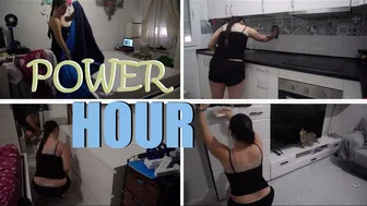 Power Hour | FULL House Cleaning Routine | White thong slip string #1