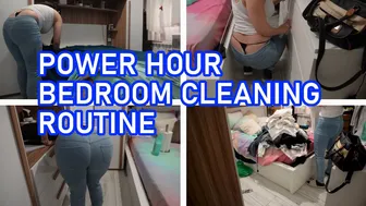 Power Hour | Bedroom cleaning routine | Black thong slip ????