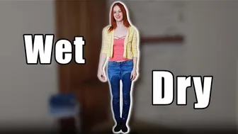 Wet vs Dry! Try on jeans