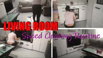 *NEW* Living Room SPEED CLEANING ROUTINE | ????