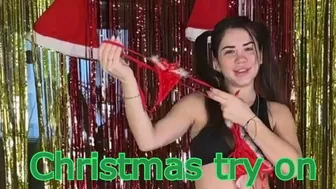 Beautiful girl try on Christmas costumes | Merry Christmas from Josephine Stali