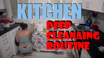 Kitchen DEEP Cleaning Routine | Messy House | Black thong slip ♥️♥️ #1