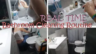 Bathroom Cleaning Routine in real time | no thong slip ????