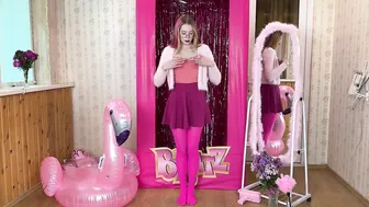 Dressing Up A Real Barbie! Try On Pink Outfits! #5