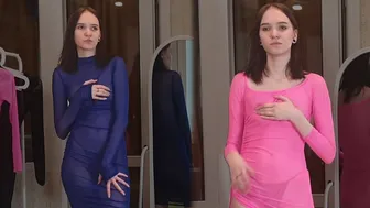 Bold and Beautiful - Trying on Transparent Dresses for the First Time #1