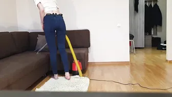 Vacuuming couch and rug | Deep cleaning routine #3