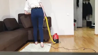 Vacuuming couch and rug | Deep cleaning routine #4