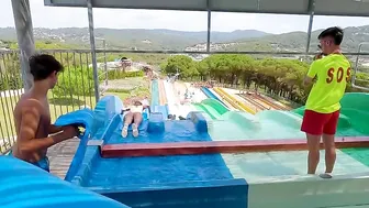 SPAIN Waterpark Mat Racer Water Slide In Lloret De Mar #3