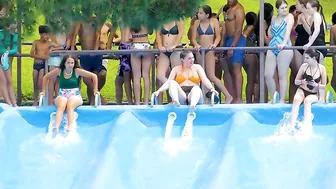 Who Will Win? MAT RACER Water Slide At The Waterpark Lloret De Mar SPAIN #2