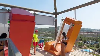 Free Fall Water Slide At The Water World Waterpark Lloret Der Mar SPAIN #3