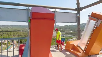 Free Fall Water Slide At The Water World Waterpark Lloret Der Mar SPAIN #4