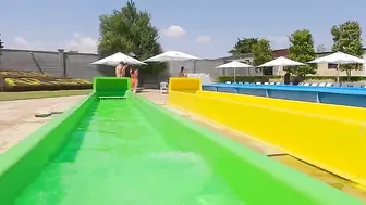 FAST Girls And Freefall At The Waterpark Aqua Paradise Nessebar Bulgaria #2