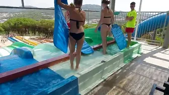 Who Will Win? Waterpark In SPAIN - Mat Racer Water Slide Lloret De Mar ♥️♥️ #2